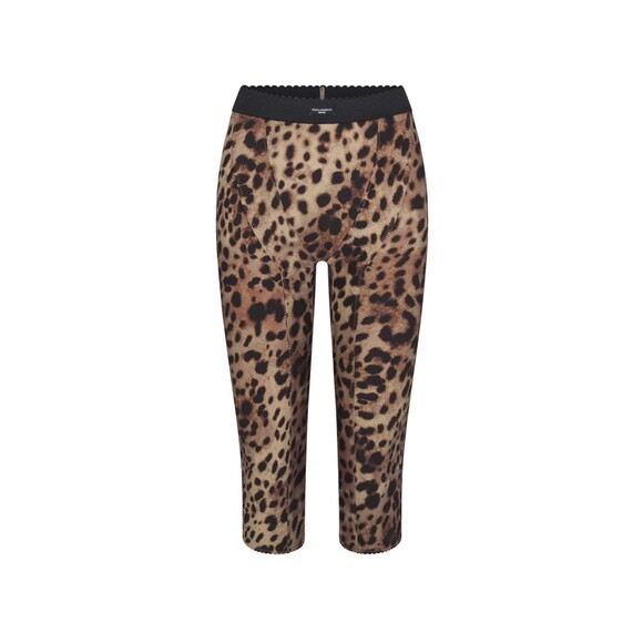 Pants - Dolce&Gabbana X SKIMS Skims Body Capri Leopard × 1 Small